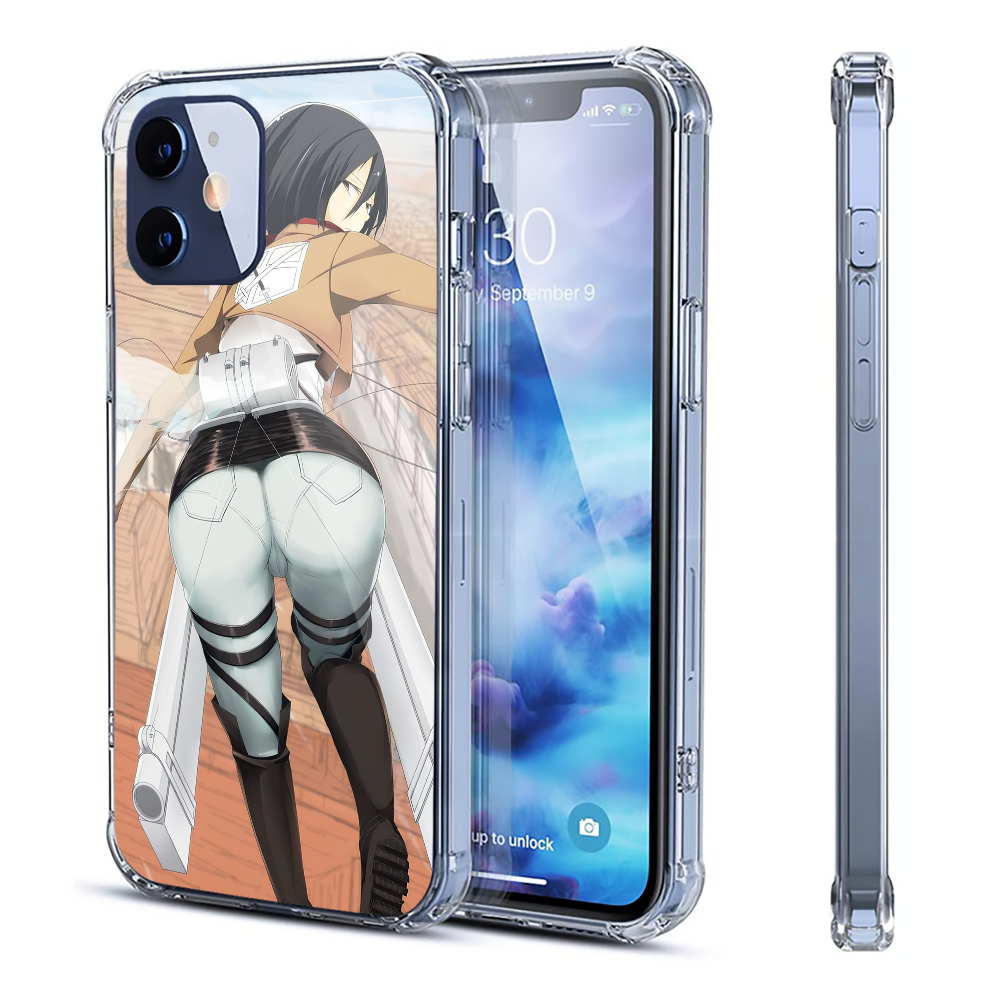 （画像用） 進撃の巨人 Attack on Titan 【iPhone 12シリーズ対応】透明スマホケース（クリアソフトケース）